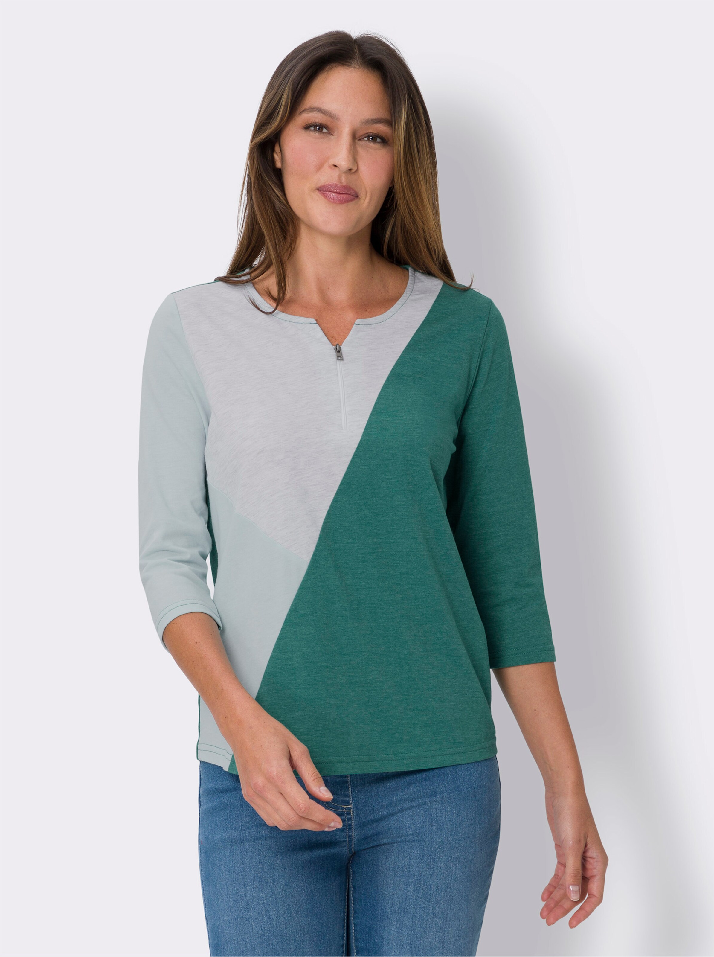 34-Arm-Shirt in Patch-Optik