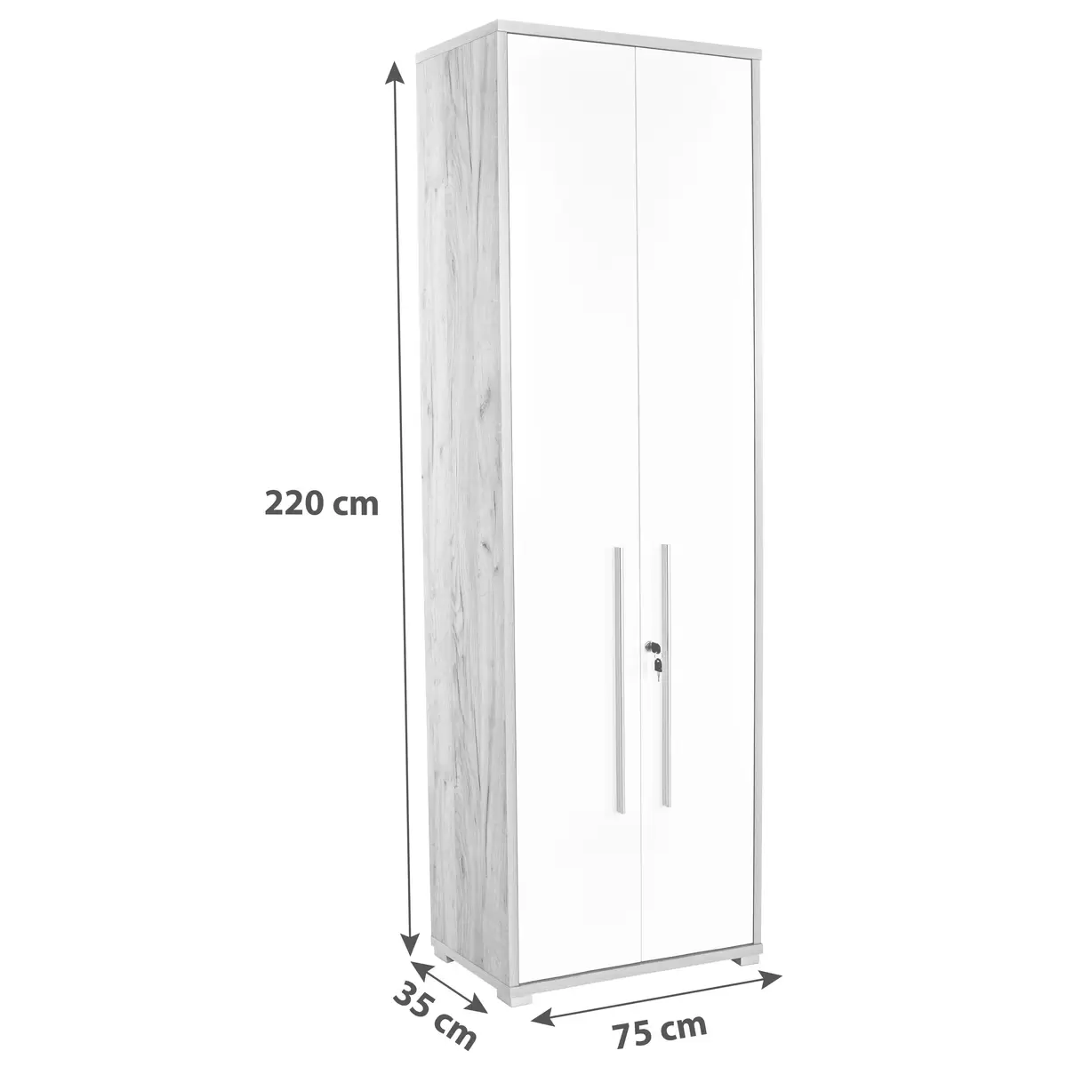Aktenschrank Profi weiss,Eiche
