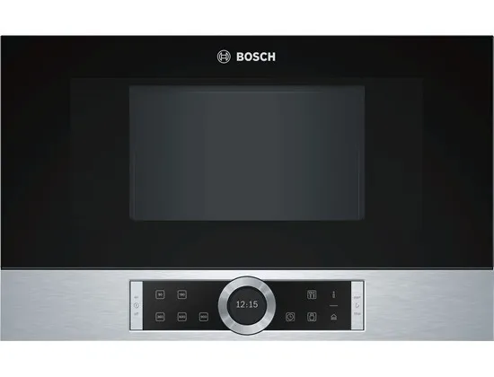 Bosch Serie | 8 BFR634GS1 - Mikrobølgeovn - til indbygning - 21 liter - 900 W - rustfrit stål