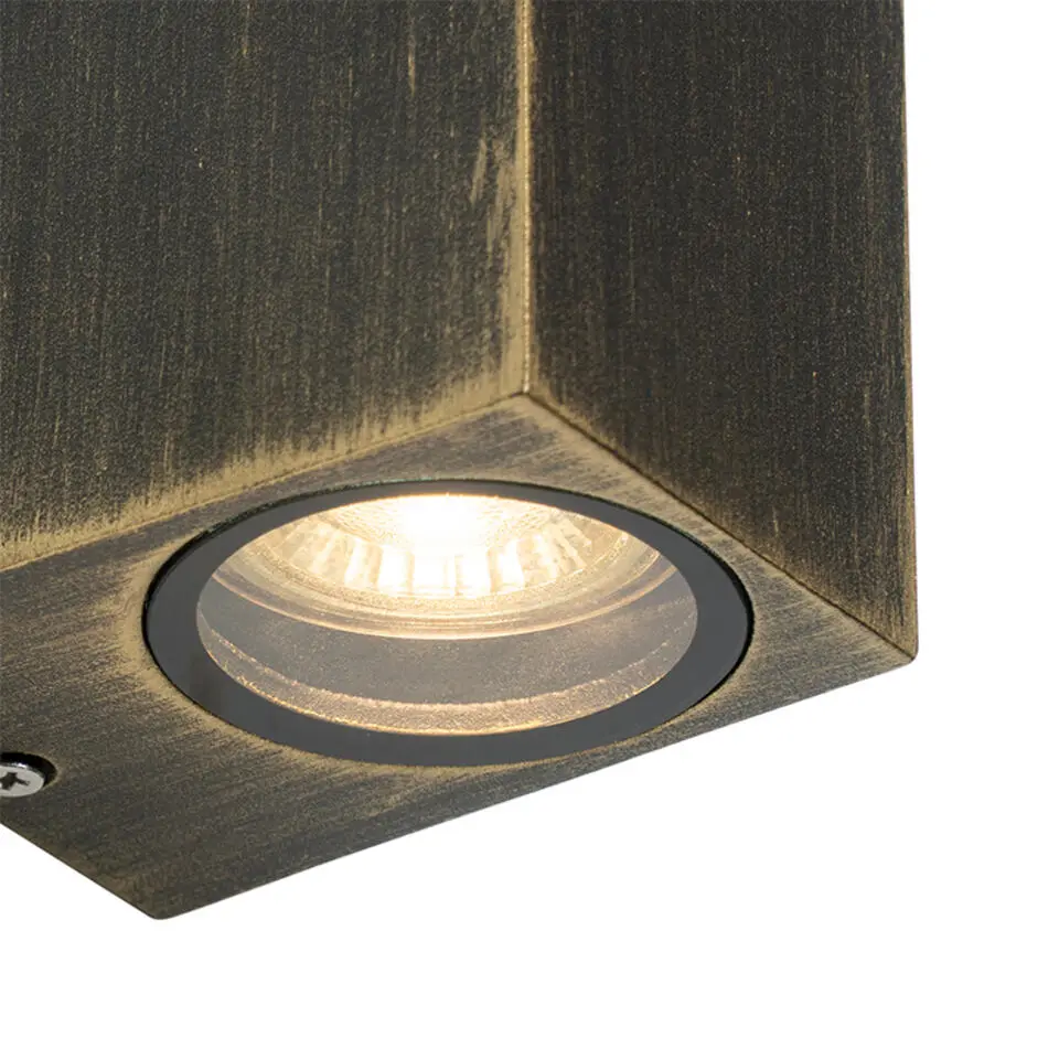 Qazqa wandlampen buiten baleno goudkleurig gu10