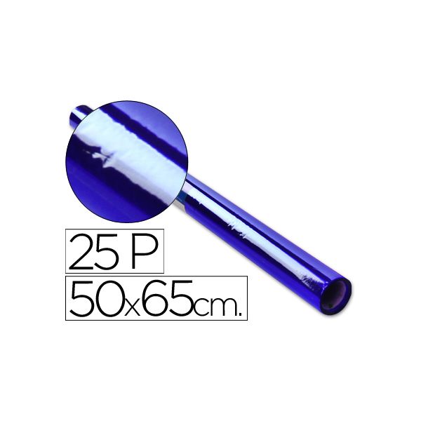 Sadipal Rolo de Papel Celofane 50x65cm 25Fls Azul