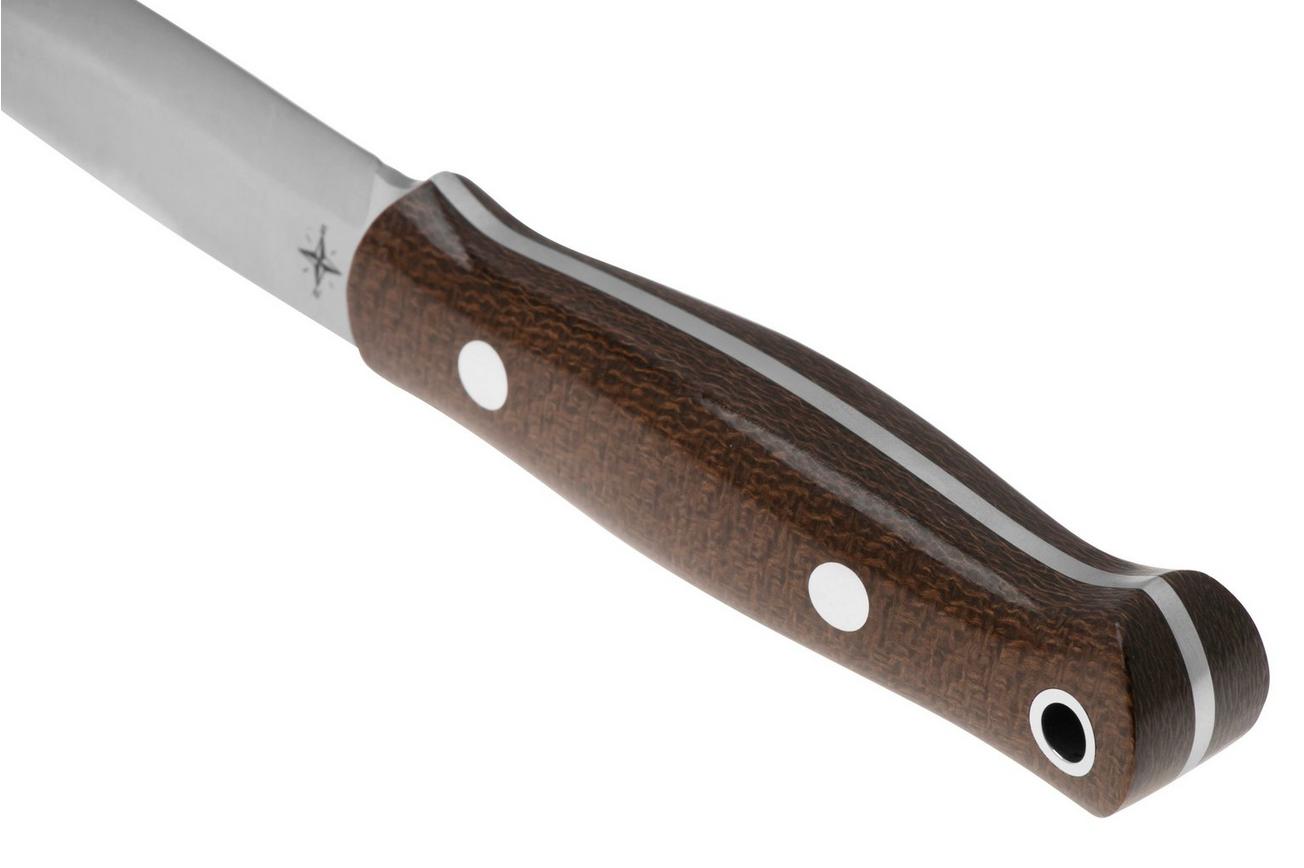 Bark River Bushcrafter 1 LT, CPM 3V Tan Burlap Micarta, bushcraftmes