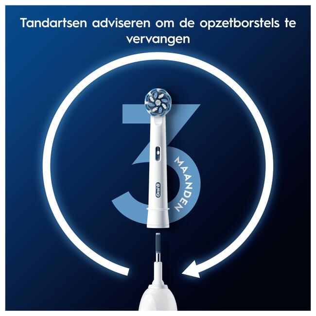Oral-B Sensitive Clean Opzetborstels Wit 2 Stuks