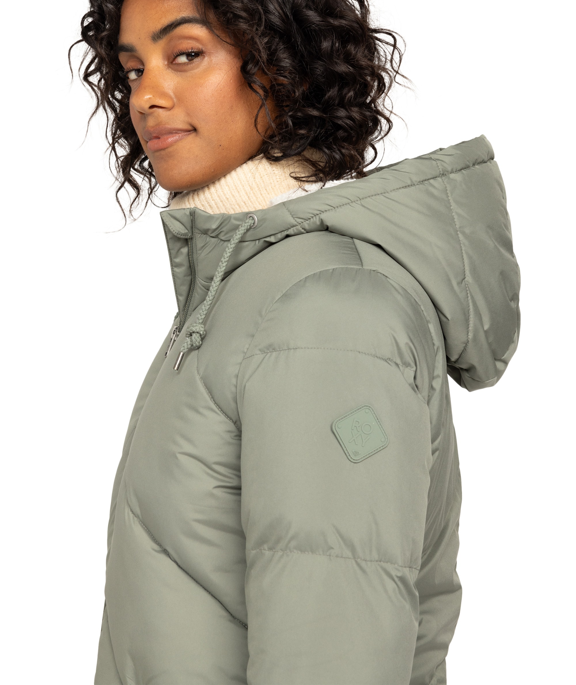 Roxy Steppjacke »BETTER WEATHER« mit Kapuze extra Länge