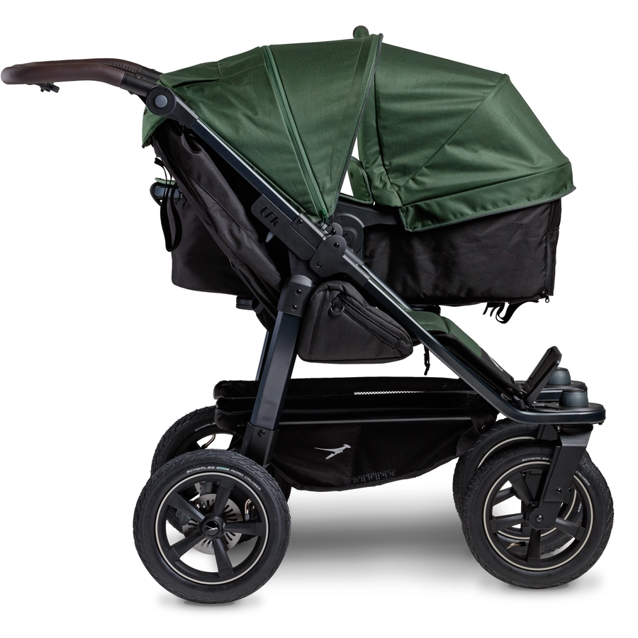 tfk Geschwisterwagen Duo 2 mit Luftrad-Set Olive