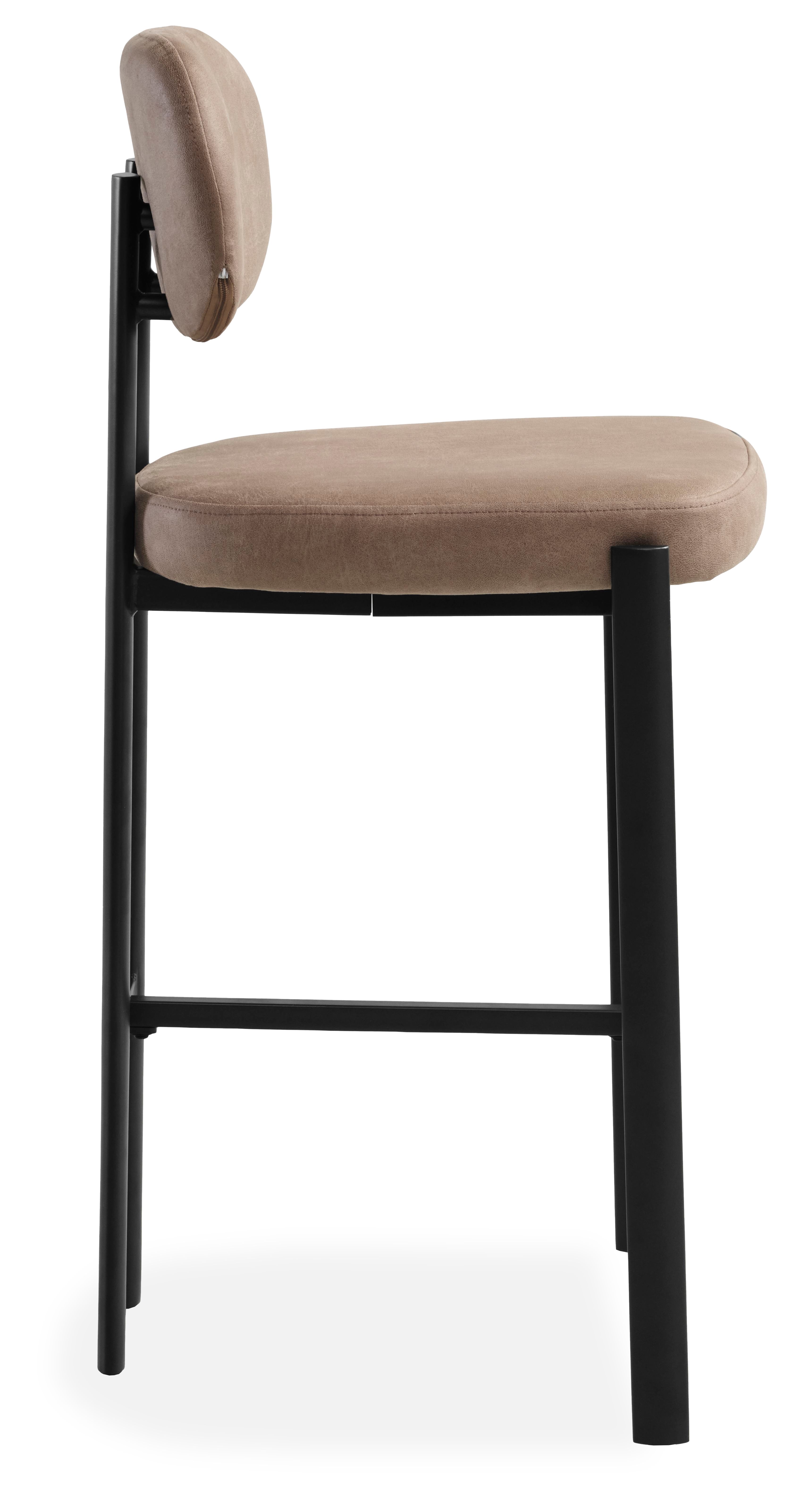 Barkruk Bull Liver - Black Rivano B46 x D55 x H97.5 cm