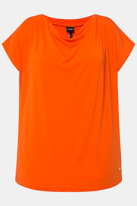 T-Shirt, Wasserfall-Ausschnitt, Halbarm