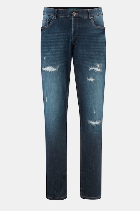 Boston Park Jeans, Bauchfit, 5-Pocket, leicht destroyed, bis 41