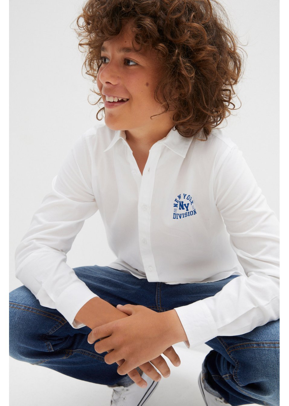 Chemise Oxford garçon avec imprimé