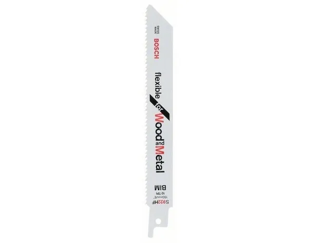 Bosch flexible for Wood and Metal S 922 HF - Savklinge - for rør, træ med søm, plademetal, paller, aluminiumsprofiler - 100 stykker - længde: 150 mm - bredde: 19 mm