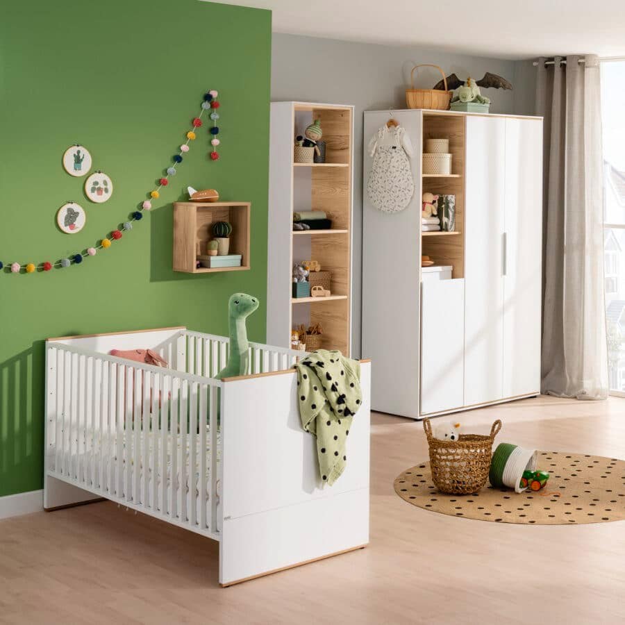 PAIDI Kinder-Drehtürenschrank LIEVEN weiß/ braun