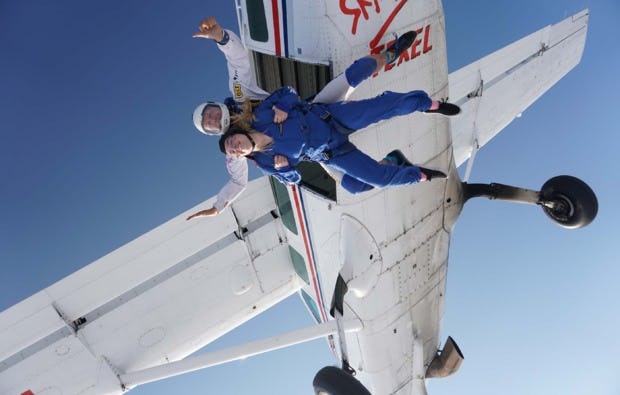 Fallschirm-Tandemsprung Winsen - Fall aus 4000m