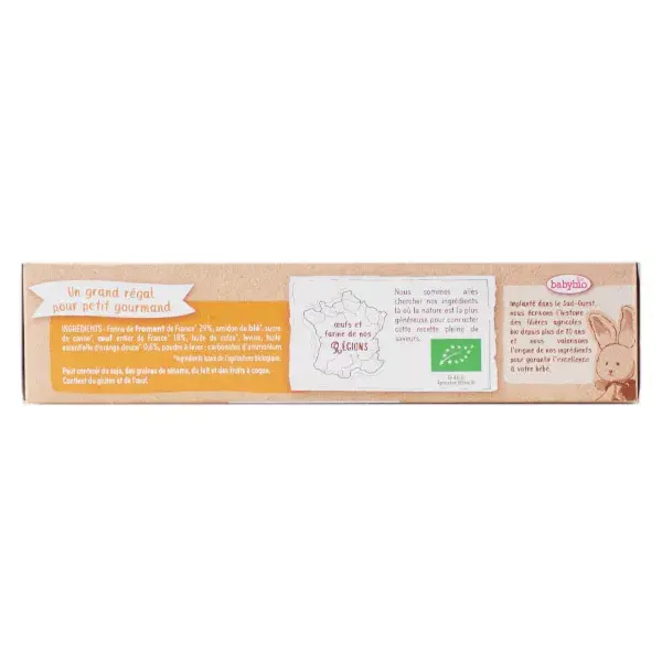 Babybio Boudoirs com Óleo Essencial de Laranja Doce +8 meses Orgânico 120g
