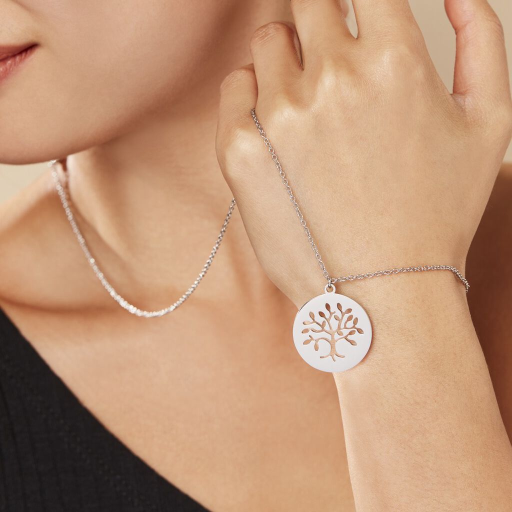 Collier Acier Blanc Ganet