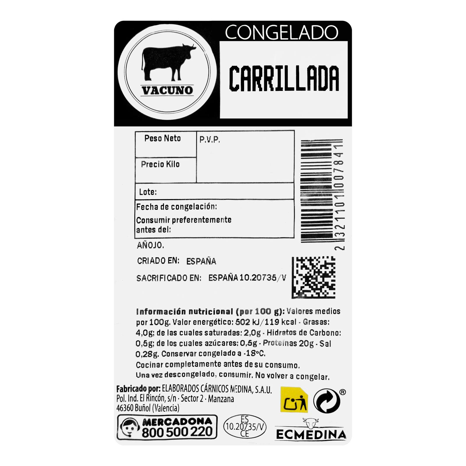 Joues de bœuf congelées