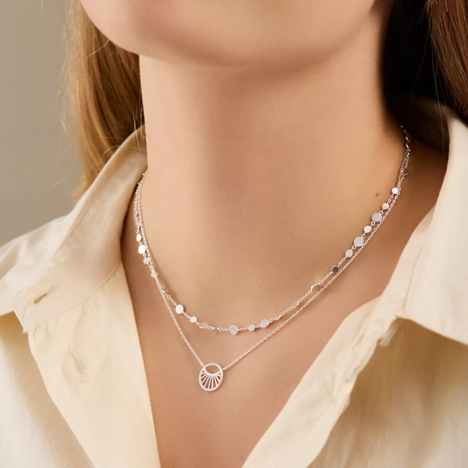 Pernille Corydon Small Daylight Halskæde 18 kt. Forgyldt Sølv n-472-gp