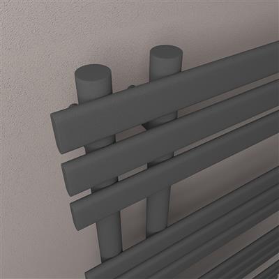 Eastbrook Loddon elektrische handdoekradiator 60x120cm 500W antraciet