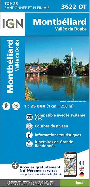 IGN - TOP25 3622OT MONTBELIARD 1 25 000