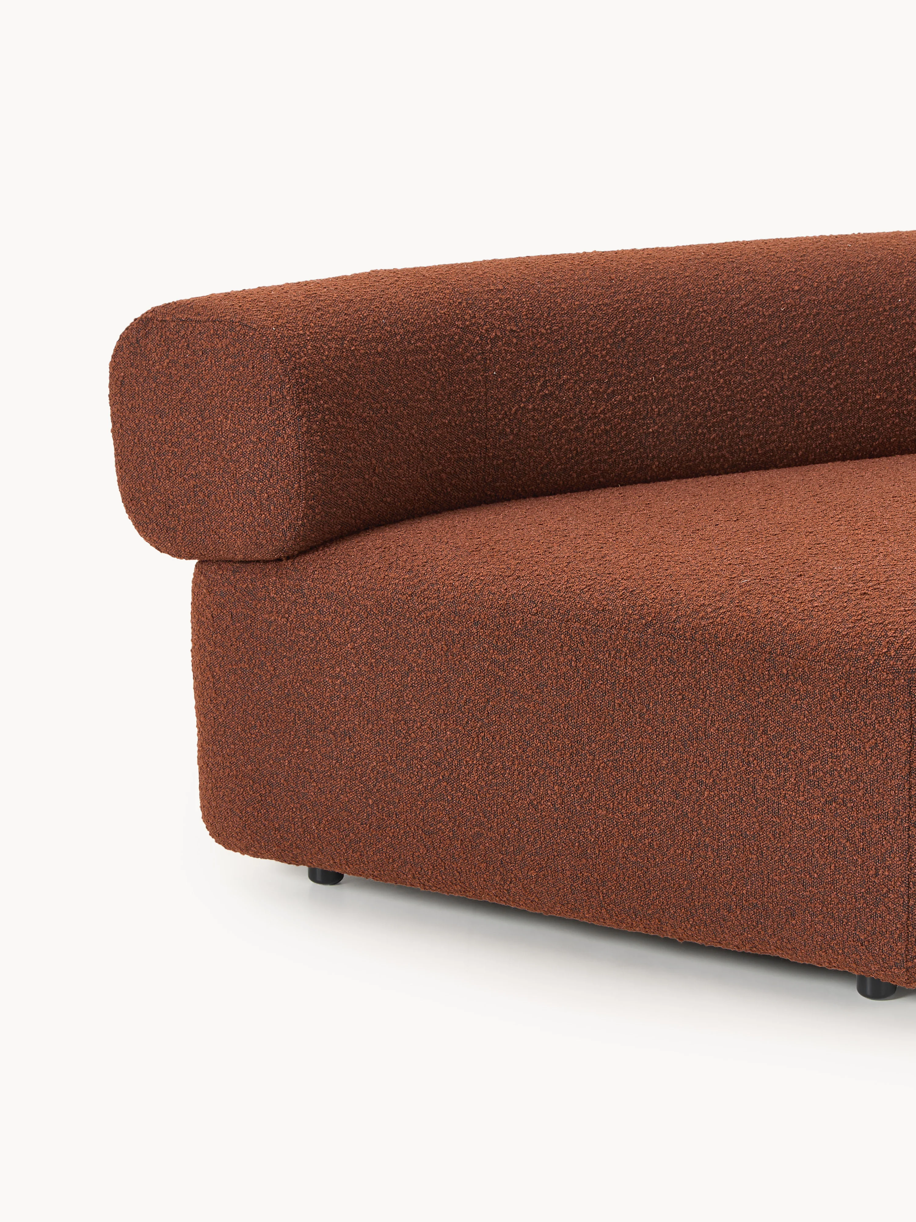 Ronde bouclé hoekmodule Anton
