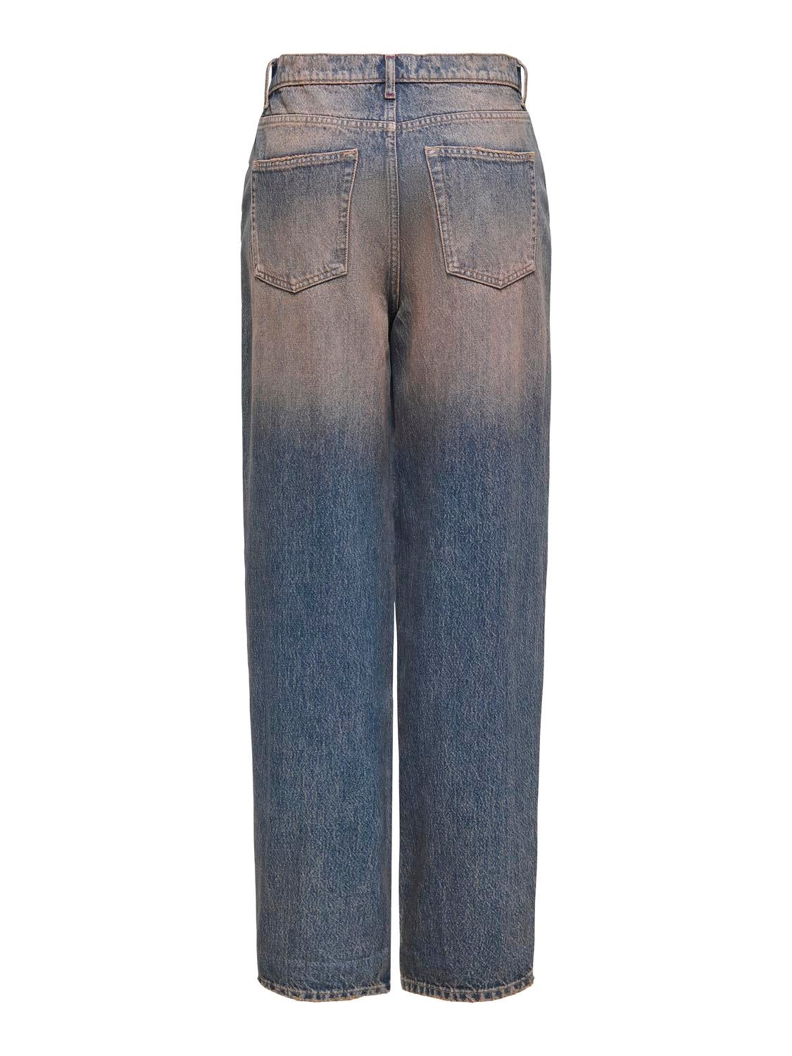 ONLWATTS Mittlere Taille Boyfriend Schnitt Jeans Dark Blue Denim
