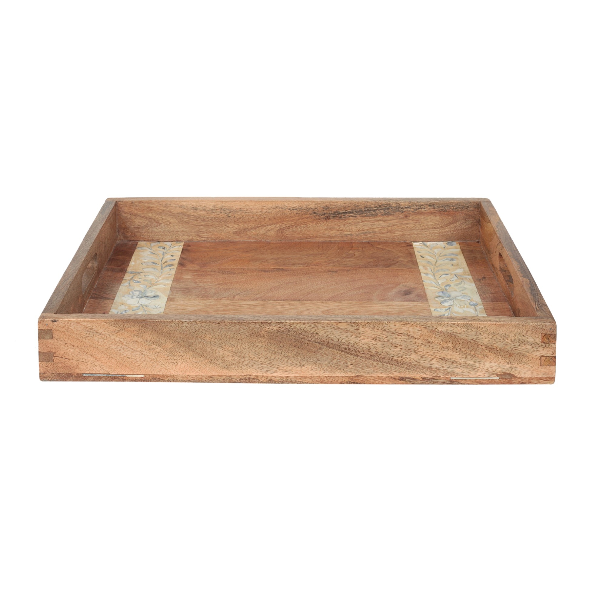2er-Set Tablett 'Zamora', natur, mit Intarsien zu 132,00