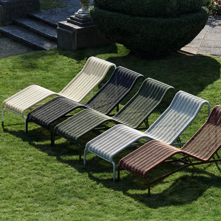 HAY - Palissade Cord Chaise Longue Liegestuhl, anthrazit