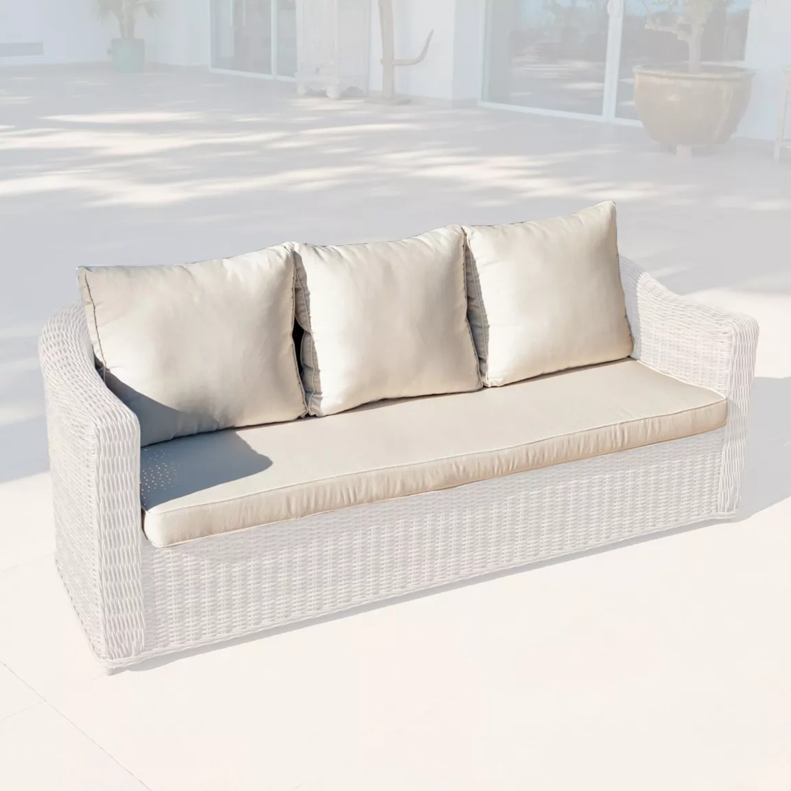 Housses de coussin de remplacement pour Canapé 3 places Calvi Beige
