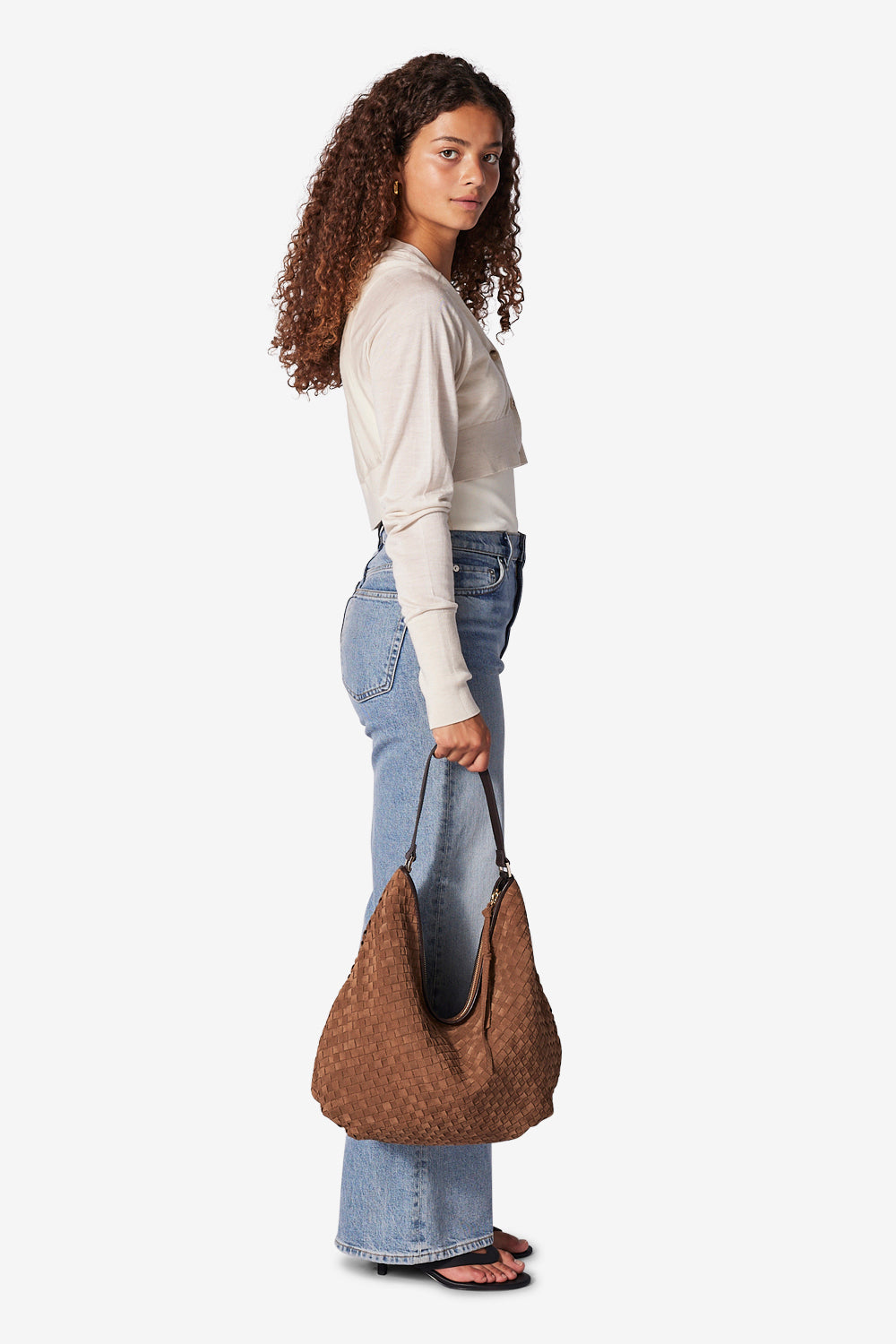 Adax  Rozzano Mindy braided skuldertaske - Latte
