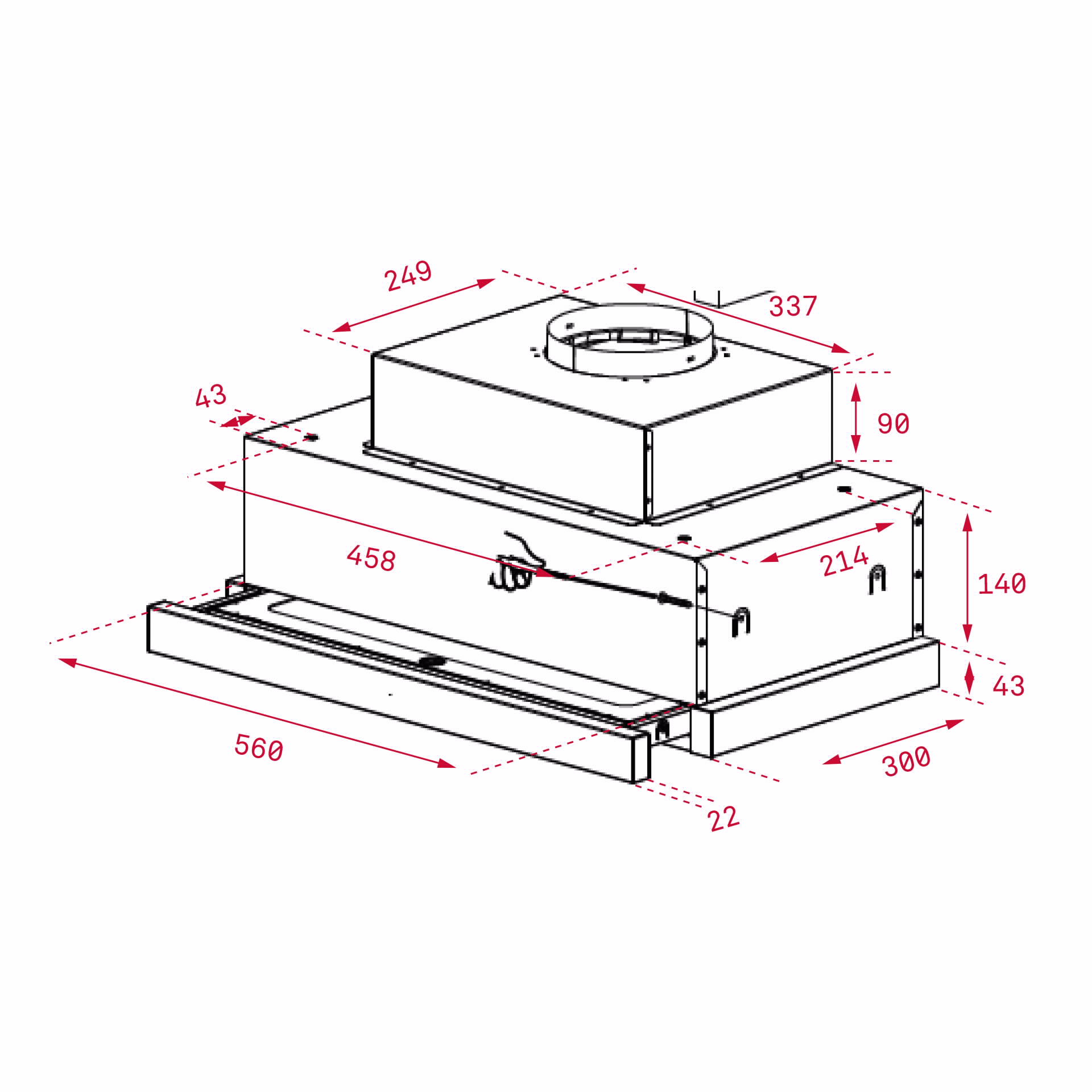 EXAUSTOR DE GAVETA TEKA CNL 6815 PLUS 60CM INOX 730M3/H