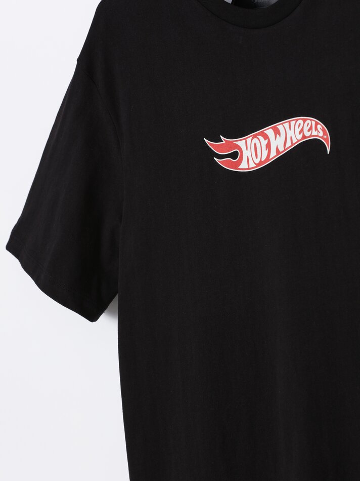 Camiseta Hot Wheels estampada da Mattel - Preta
