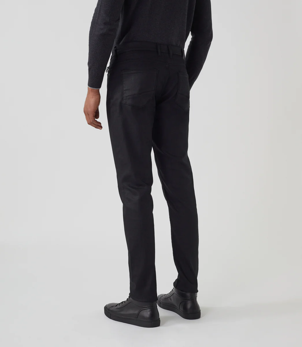 Jean slim enduit noir 
