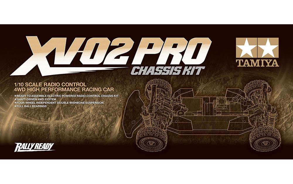 Rally Chassis XV-02 Pro, 4WD, 1:10, Bausatz<br>4WD Chassis Kit für ein Rallyauto