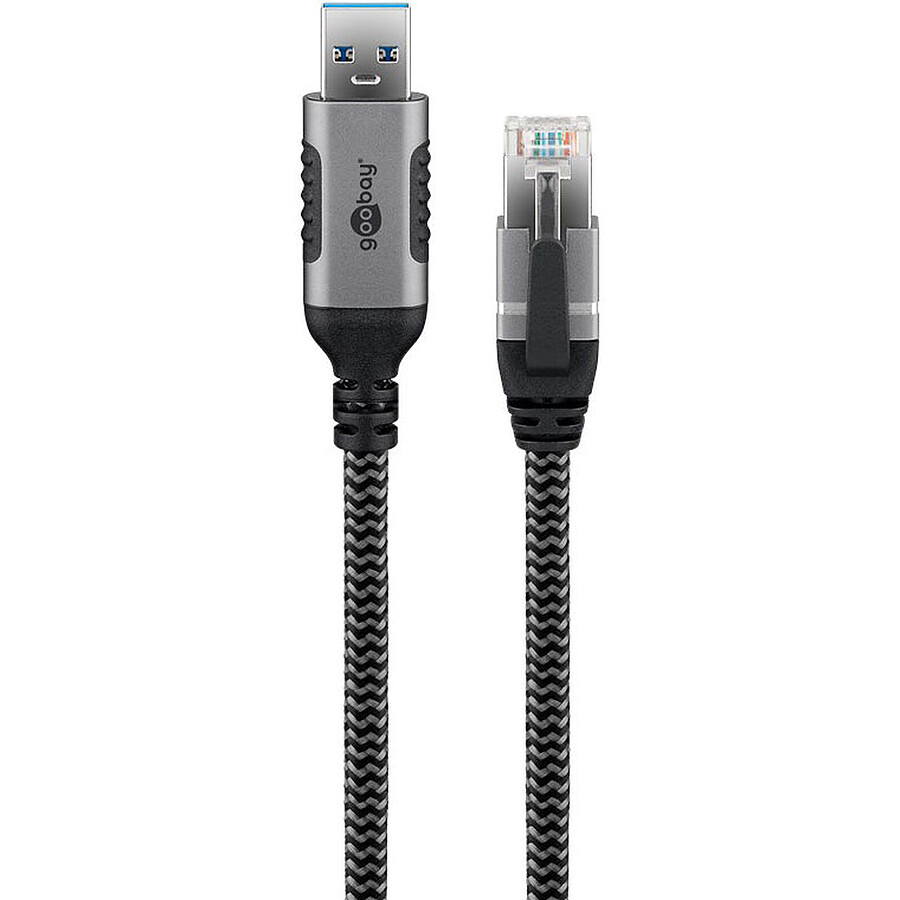 Goobay Câble Ethernet USB-A 3.0 vers RJ45CAT 6 FTP - M/M - 10 m