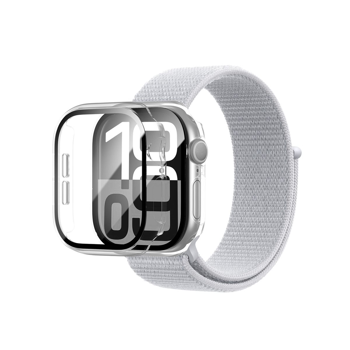 Apple Watch Series 11 / Series 10 (46 mm) Hardcase Bumper   Display Schutzglas (EGSP01002) - Transparent