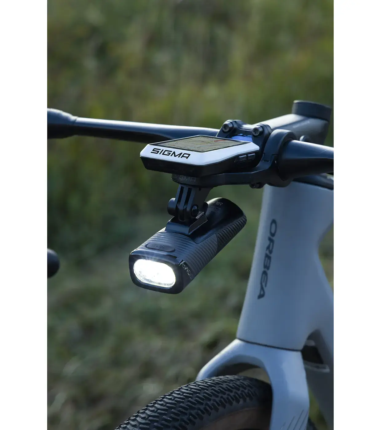 Sigma Sport ROX 12.1 EVO GPS Fietscomputer Bundel Grijs