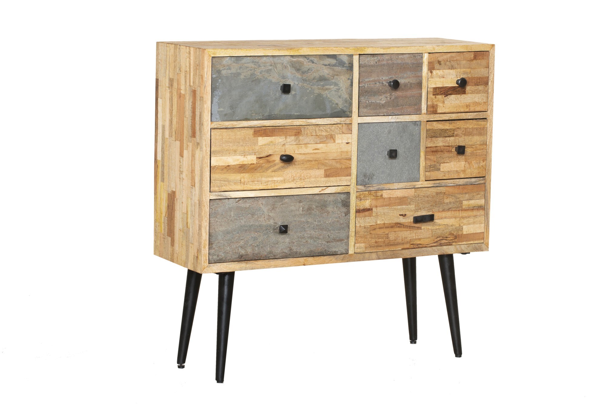 INTERIA Home & Living Kommode 90cm YAMUNA Sideboard Schrank Holz Metall Board
