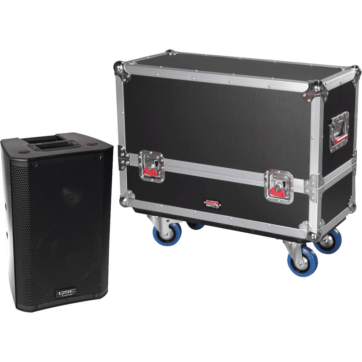 Gator Cases G-TOURSPKR-2K8 houten flightcase voor 2 QSC K8 speakers