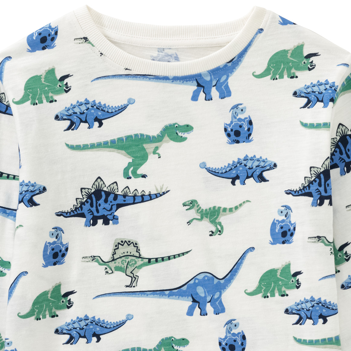 Topolino Jungen Langarmshirt mit Dino-Print weiss