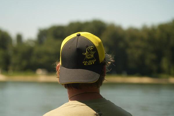Casquette Black Cat Black And Yellow Trucker Cap