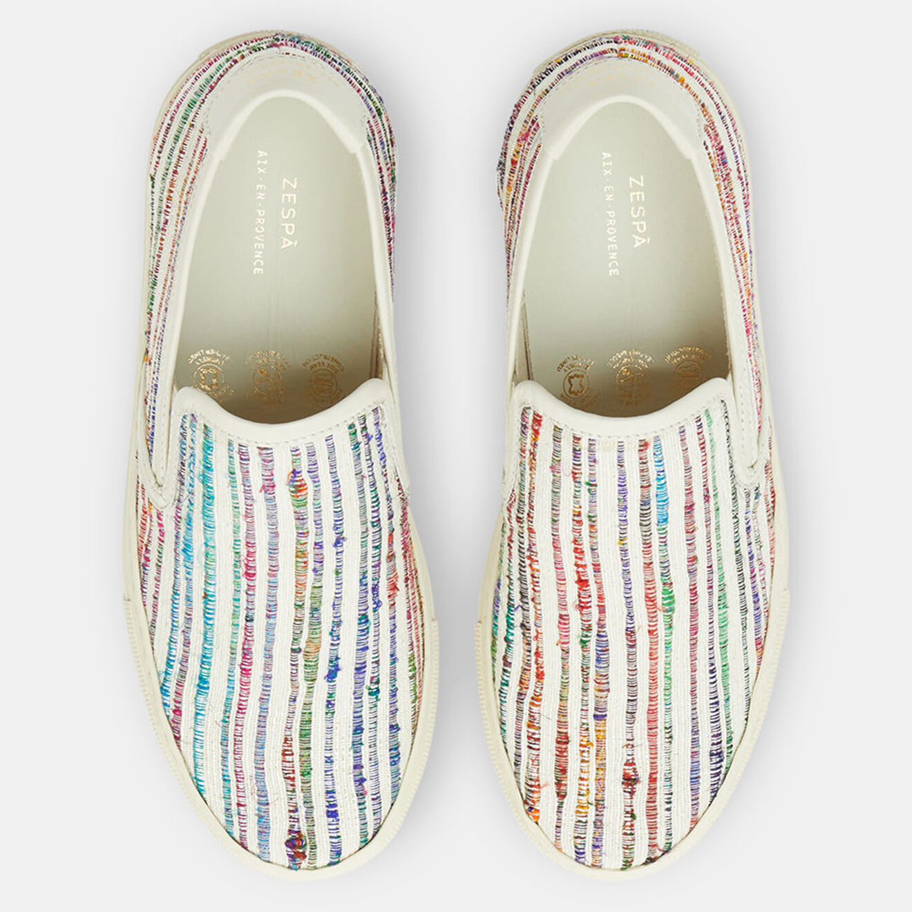 Zespa Slip-On en Cuir & Textile Lorelei multicolores