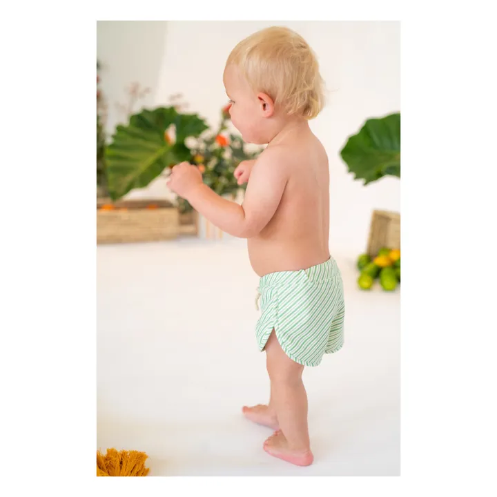 Ina Swim Short de Bain Mesa Rayé | Vert
