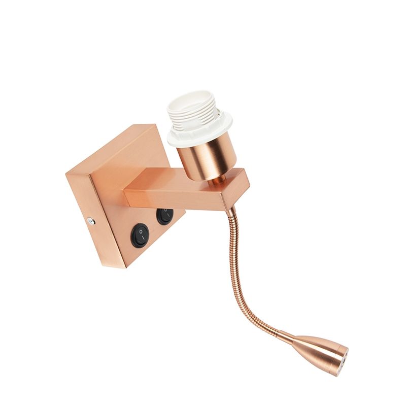 Moderne wandlamp koper met flexarm - Brescia Combi