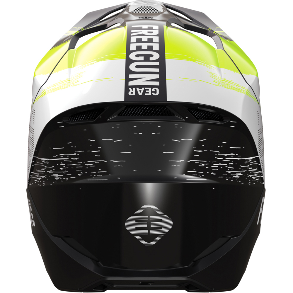 Freegun - Casque enfant XP4 Kid Shade Noir Brillant / Blanc brillant / Jaune fluo