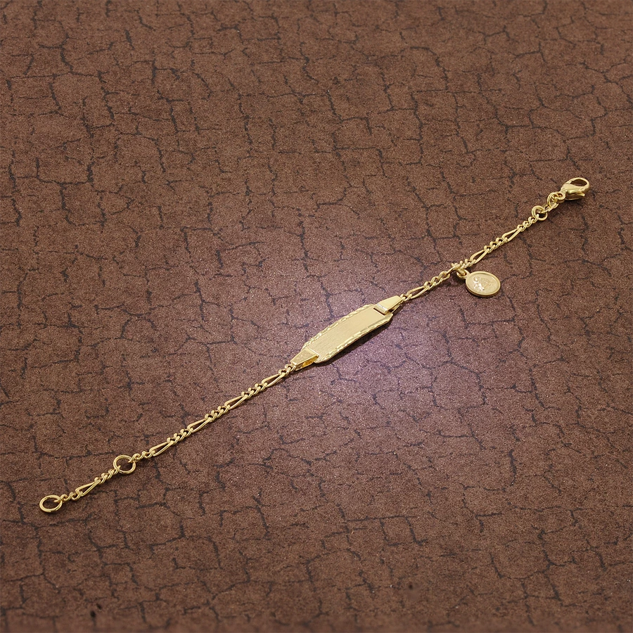 trendor Kinder Gravur-Armband Gold 333  8K Armband 14 cm gold