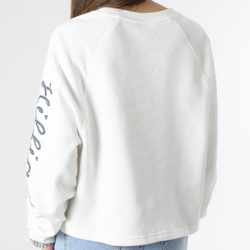 Sweat Crewneck Femme Rope Puff Print 7794 Blanc