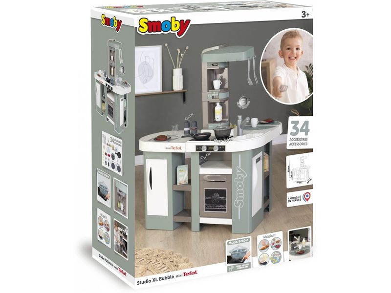 Smoby Tefal Studio Kitchen XL Bubble Spielküche in extravaganter Winkelform