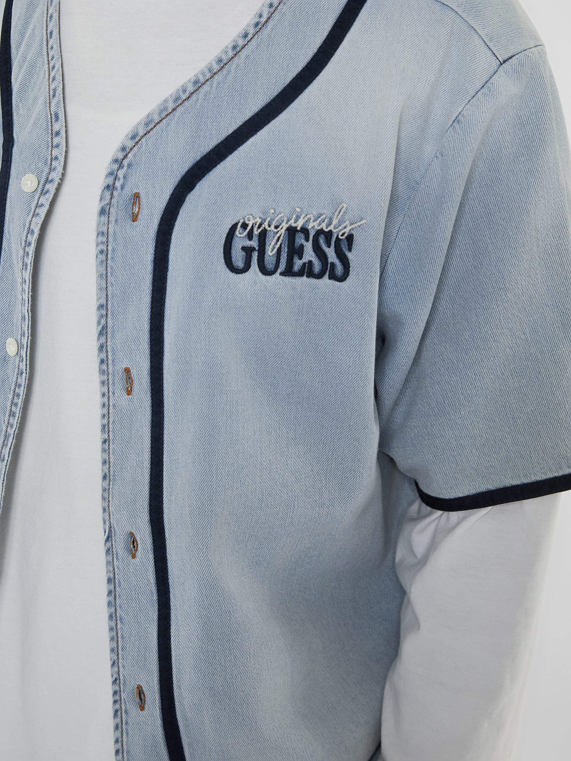 Camisa de beisebol jeans GUESS Originals