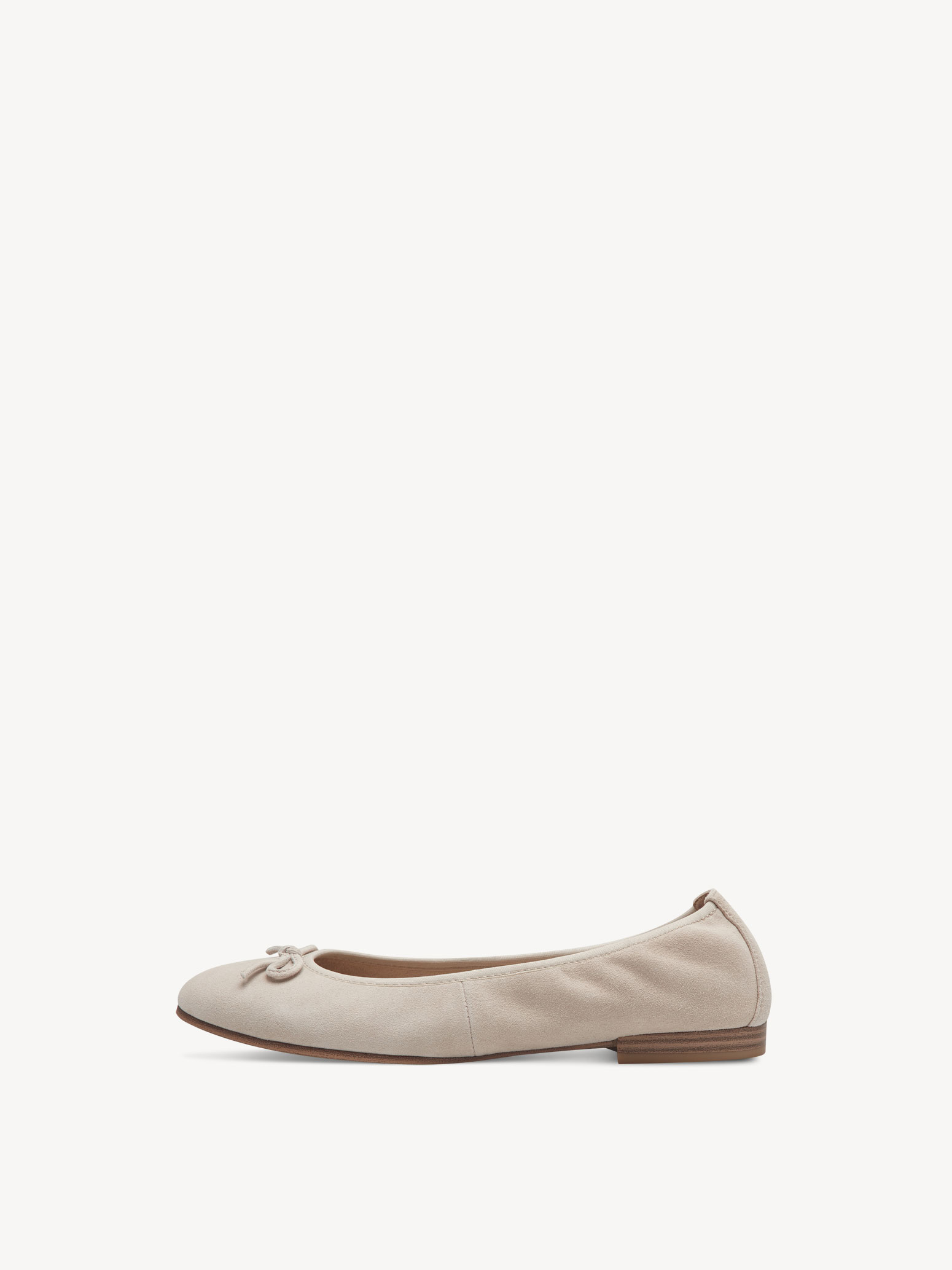 Leren Ballerina - beige