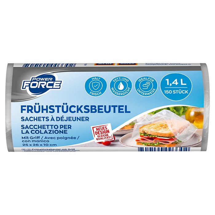 POWER FORCE Frühstücksbeutel 150 Stück