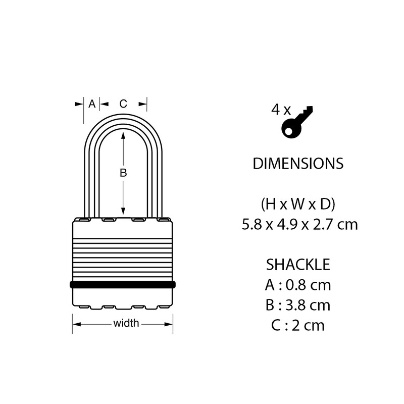 Master Lock excell-hangslot 49x38mm